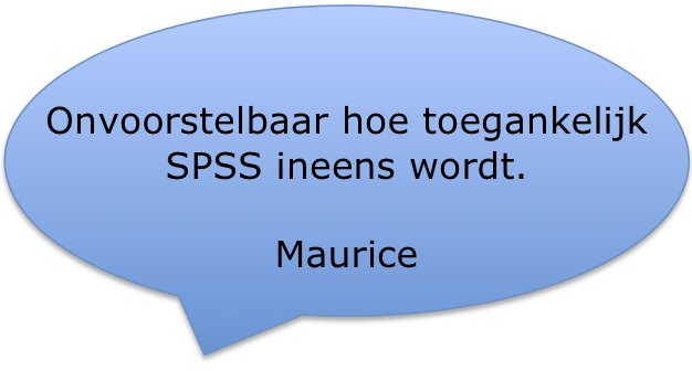 Aanbeveling van Maurice voor de cursus SPSS